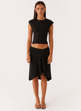 Shes A Lady Top - Black